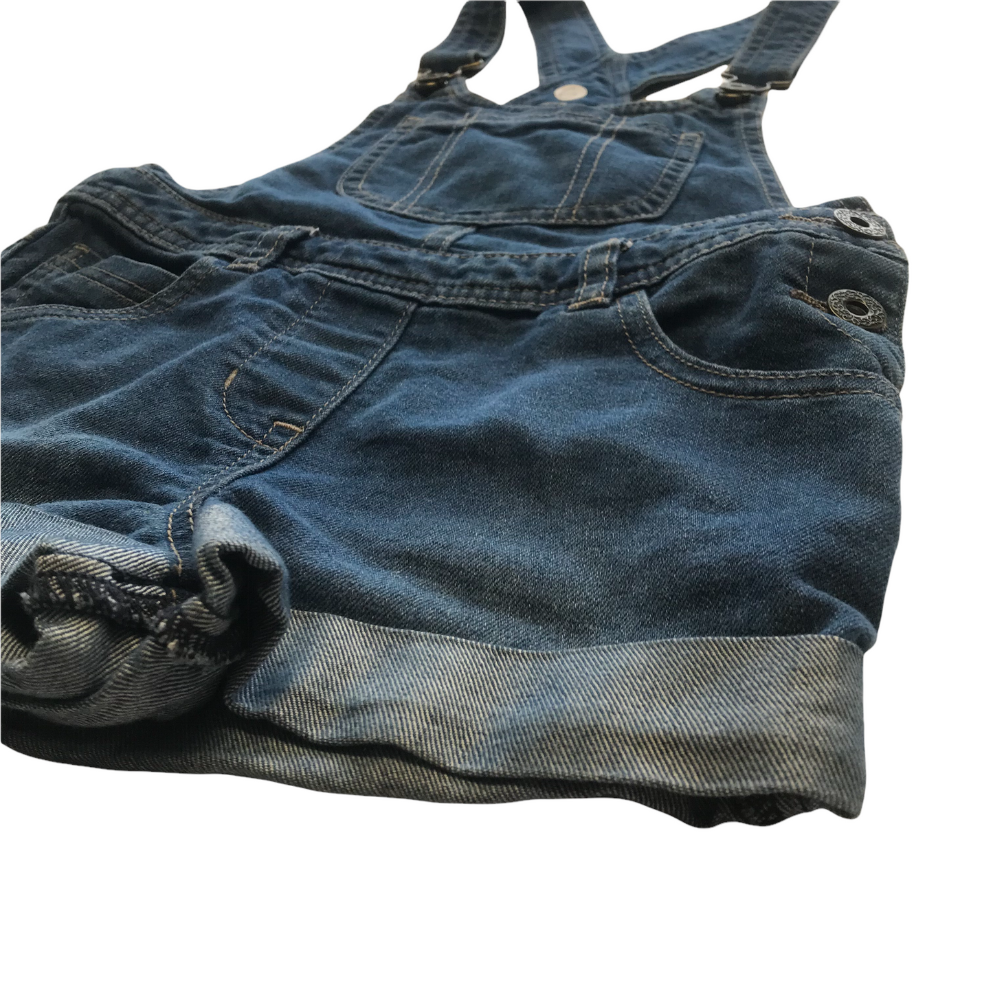 Blue Denim Shorts Dungaree Age 6