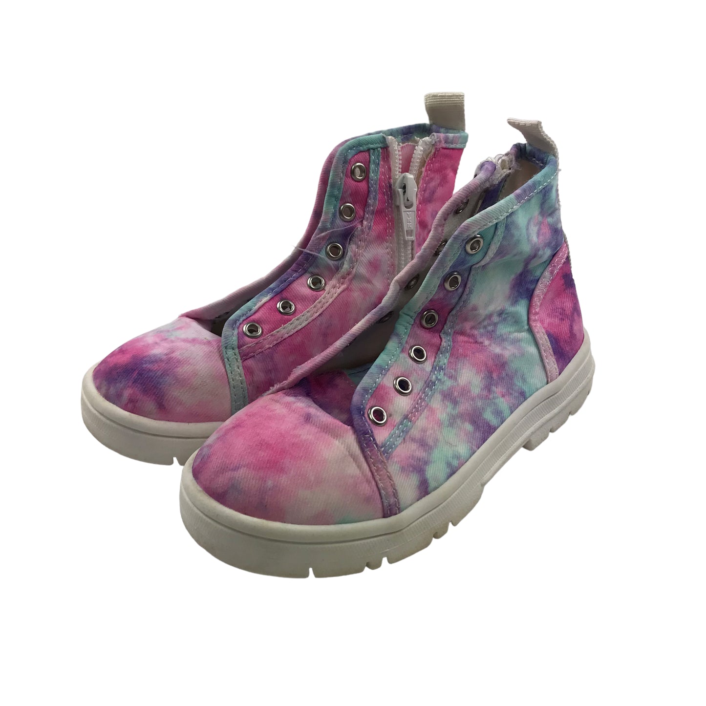 Tu Pink and Blue Tie Dye High Tops Trainers Shoe Size 10 junior