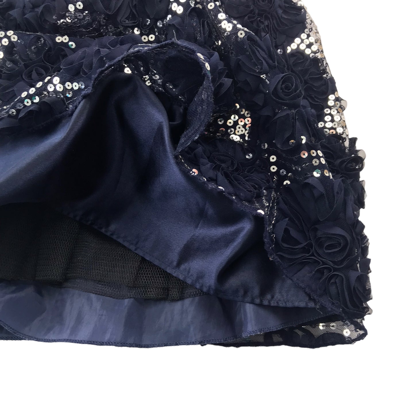 Cinderella Navy Blue Sequin Ball Gown Dress Age 6