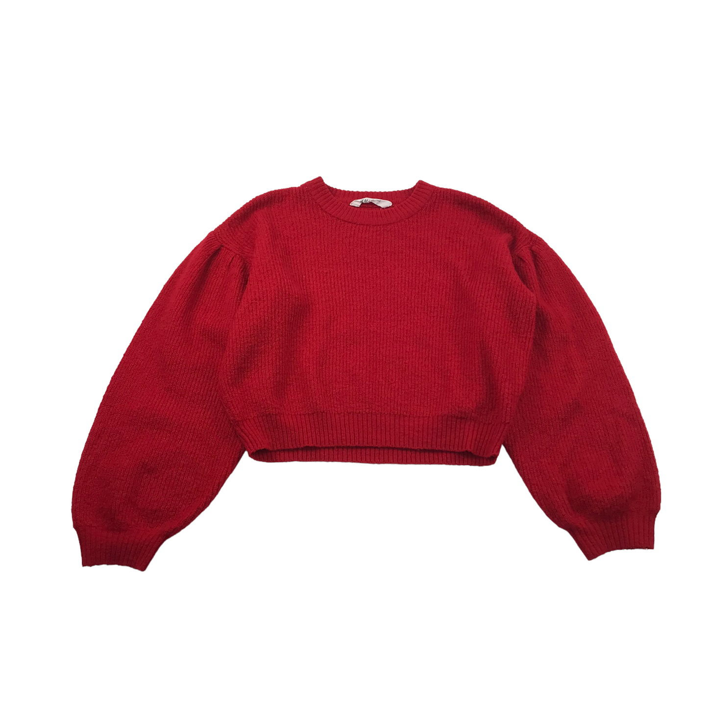 H&M Red Cropped Style Oversized Jumper Age 13