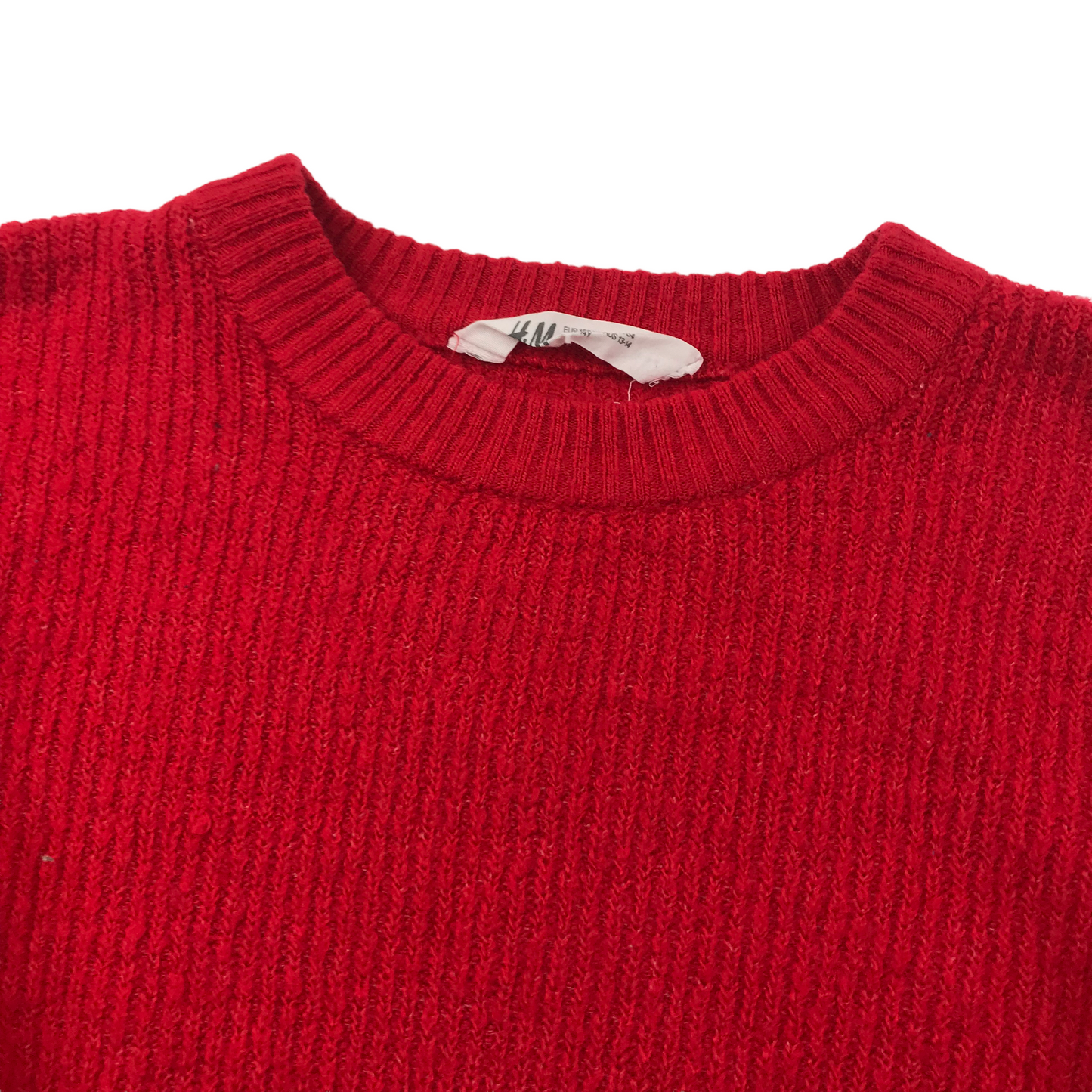 H&M Red Cropped Style Oversized Jumper Age 13