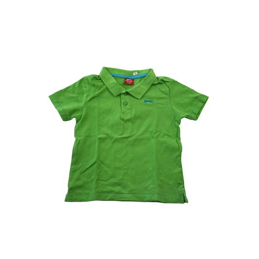 Slazenger Green Plain Polo Shirt Age 5