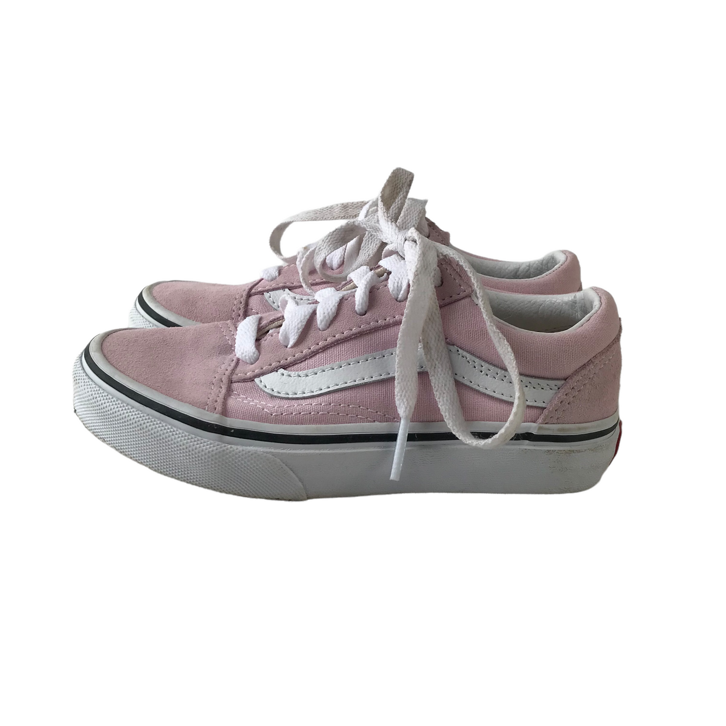 Vans Light Pink Leather Trainers Size UK 11.5 junior