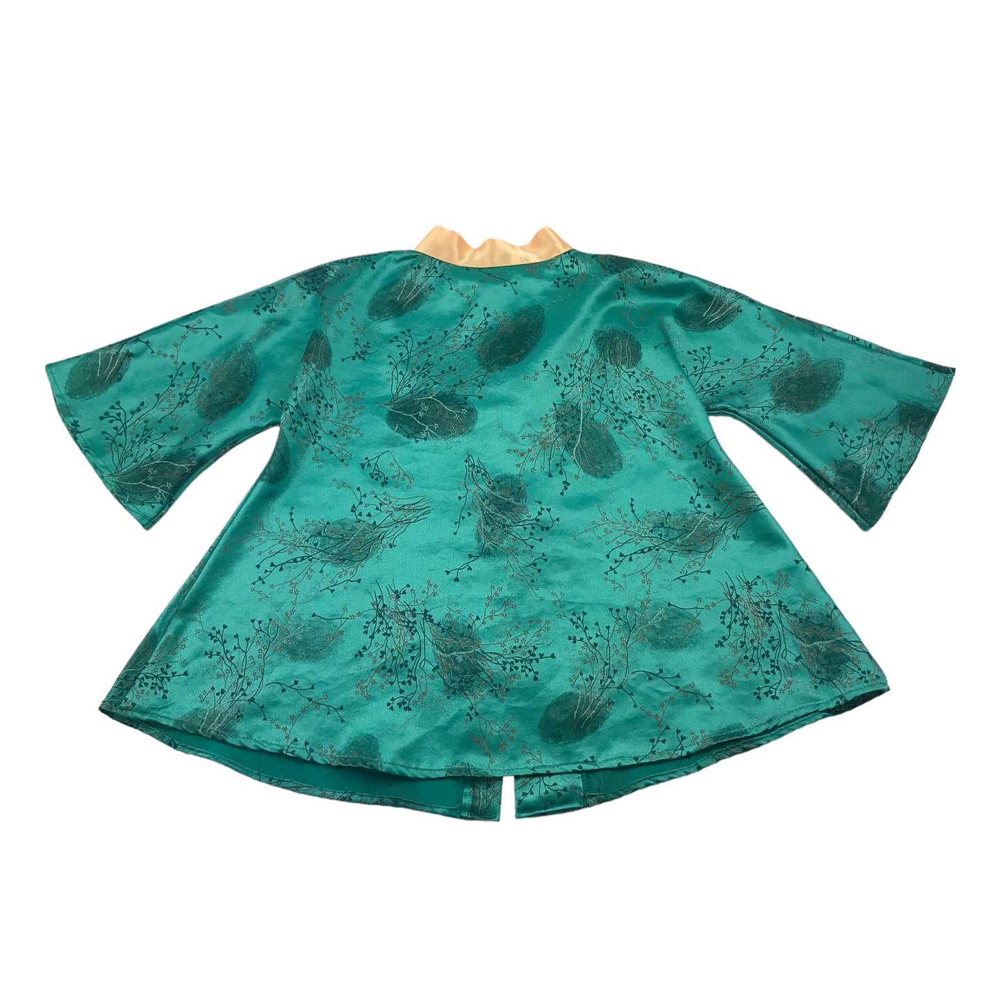 Turquoise and Golden Silk-like Blouse Age 6