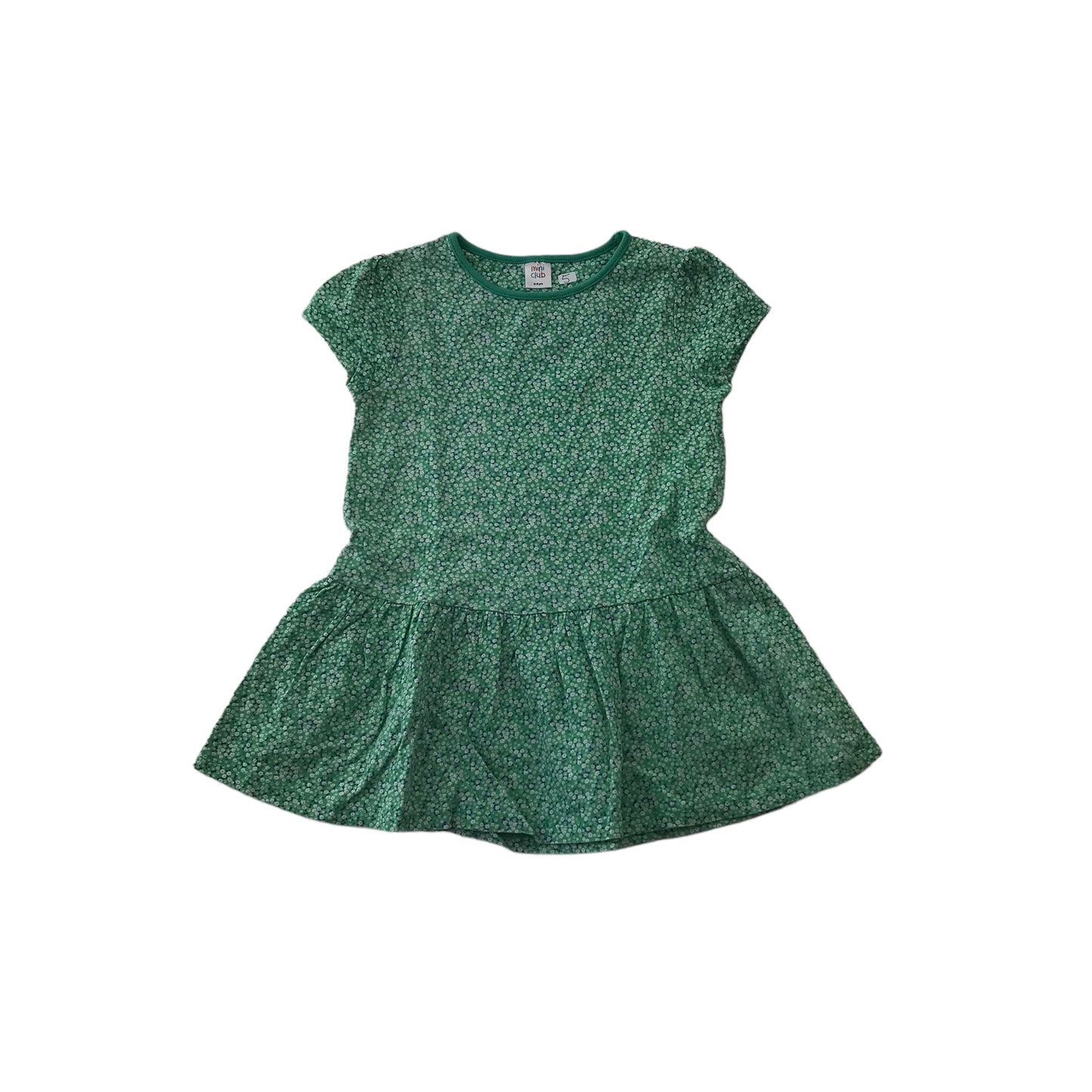 Mini Club Green Floral Dress Age 5