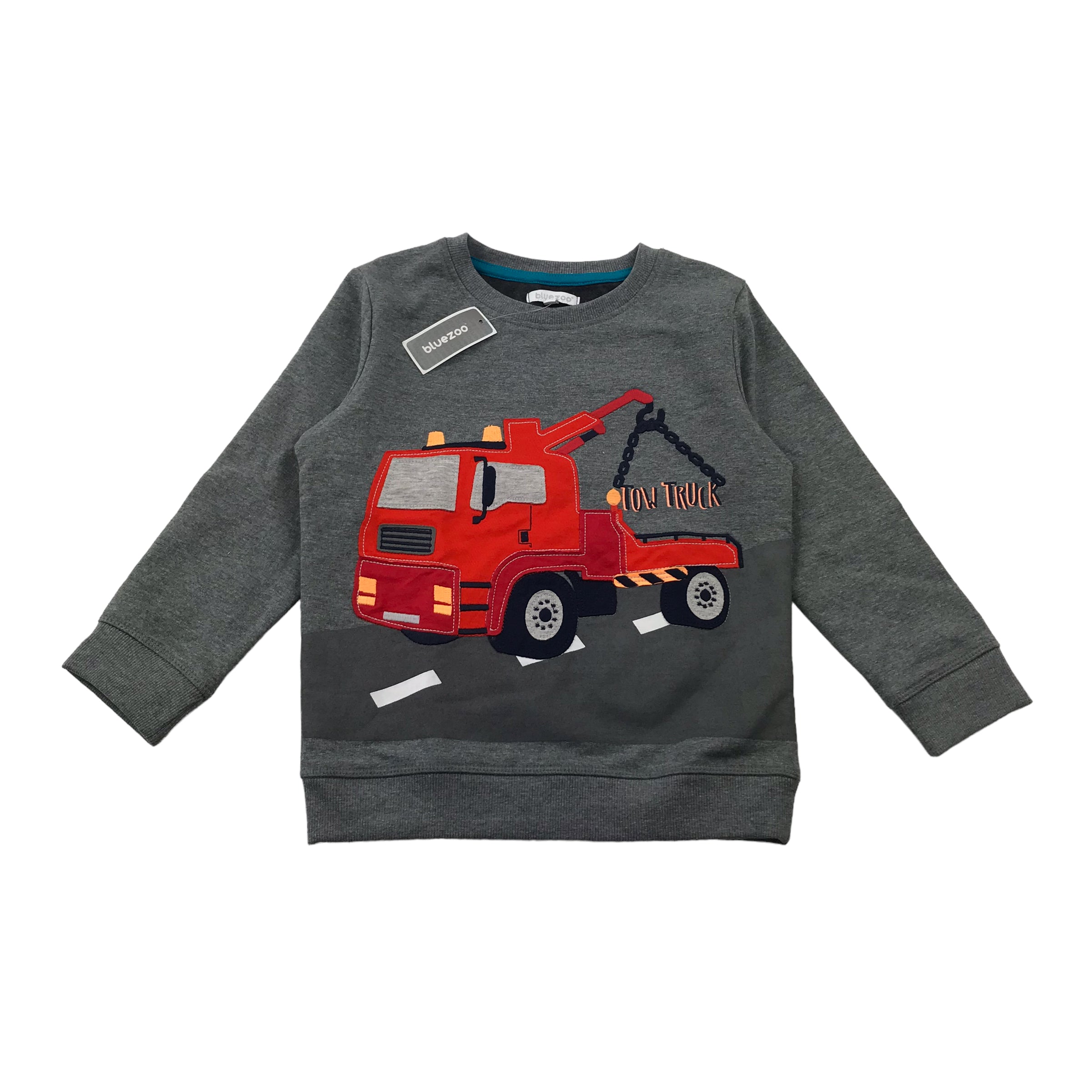 Bluezoo Grey Tow Truck Sweatshirt Age 5 – ApparelXchange CIC