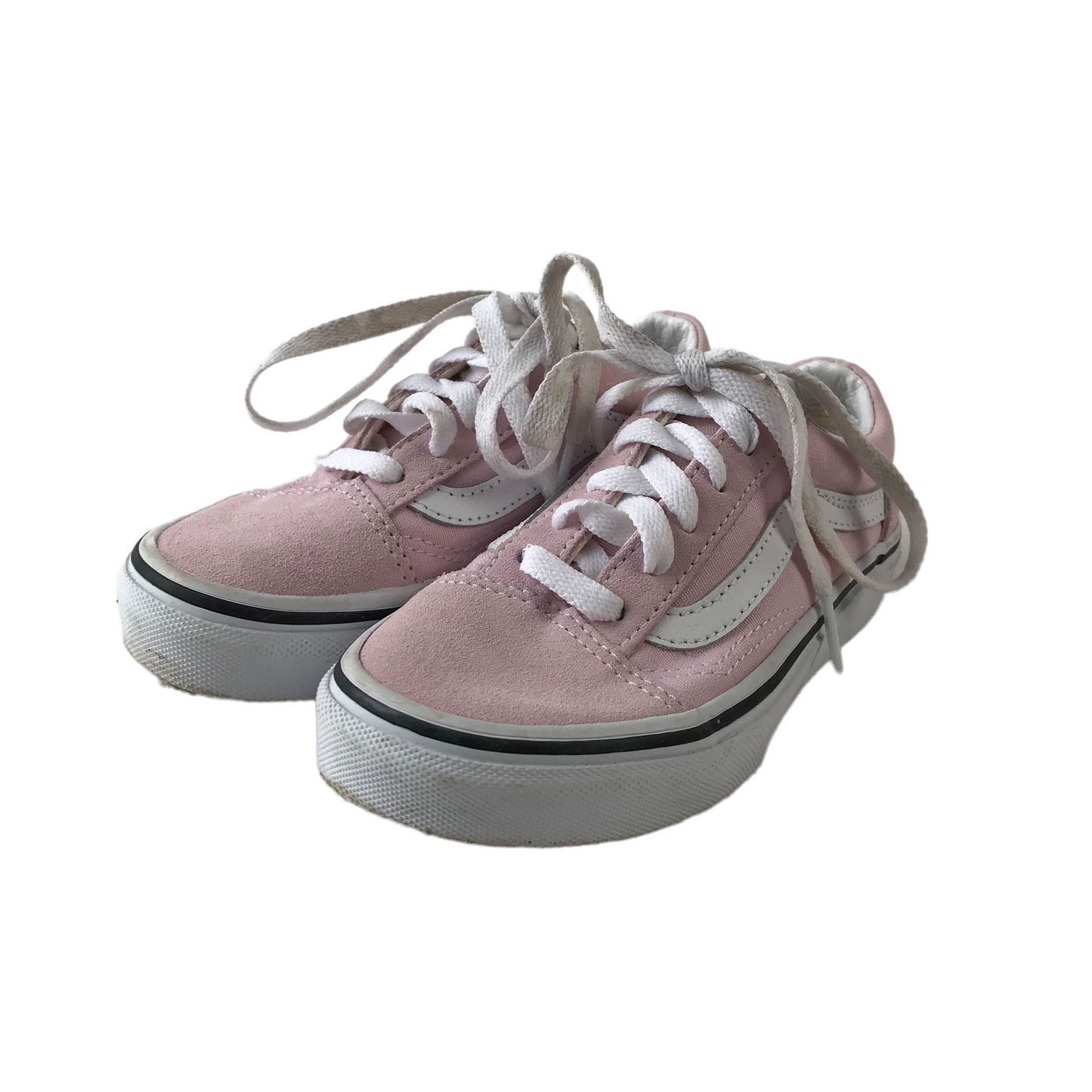 Vans Light Pink Leather Trainers Size UK 11.5 junior