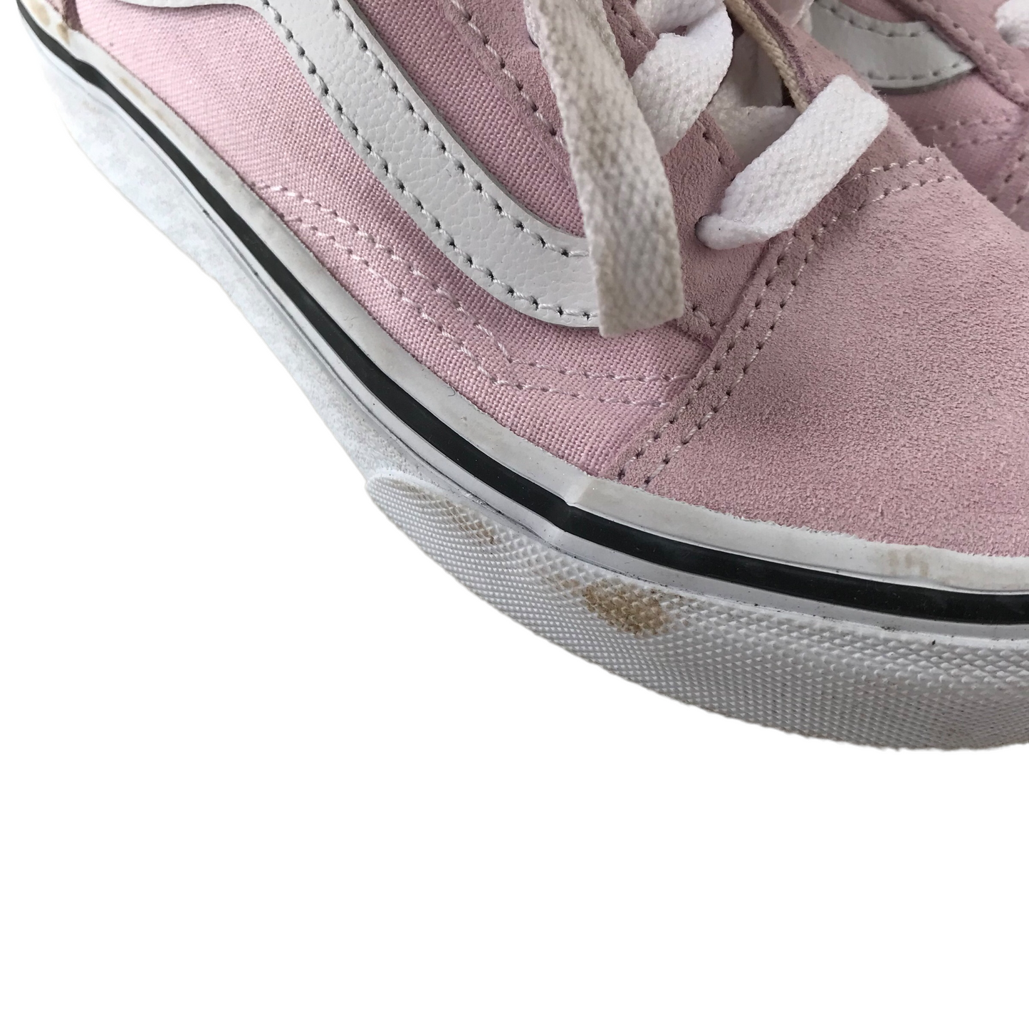 Vans Light Pink Leather Trainers Size UK 11.5 junior