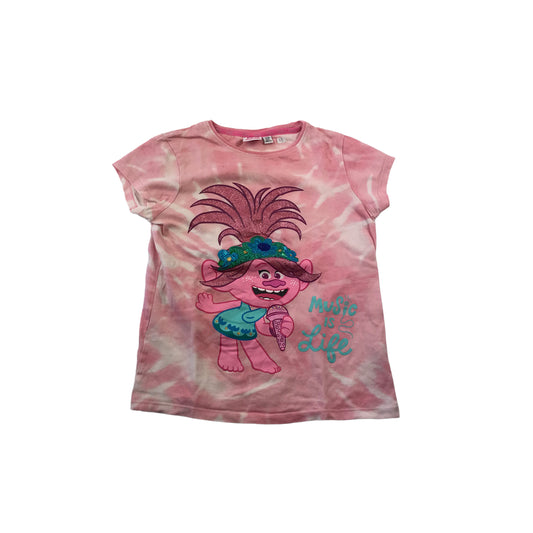 Pink Trolls Sequin and Glittery T-Shirt Age 9