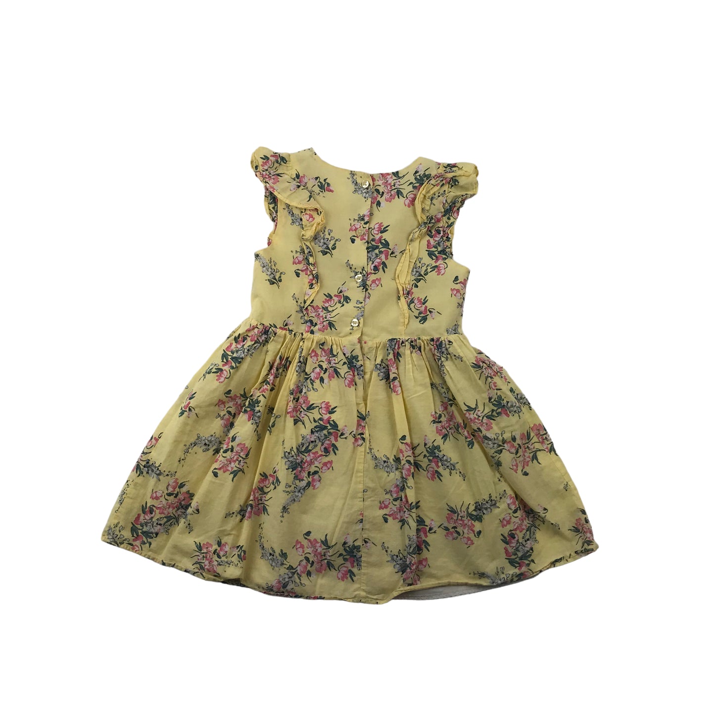 F&F Yellow Floral Printed Dress Age 5