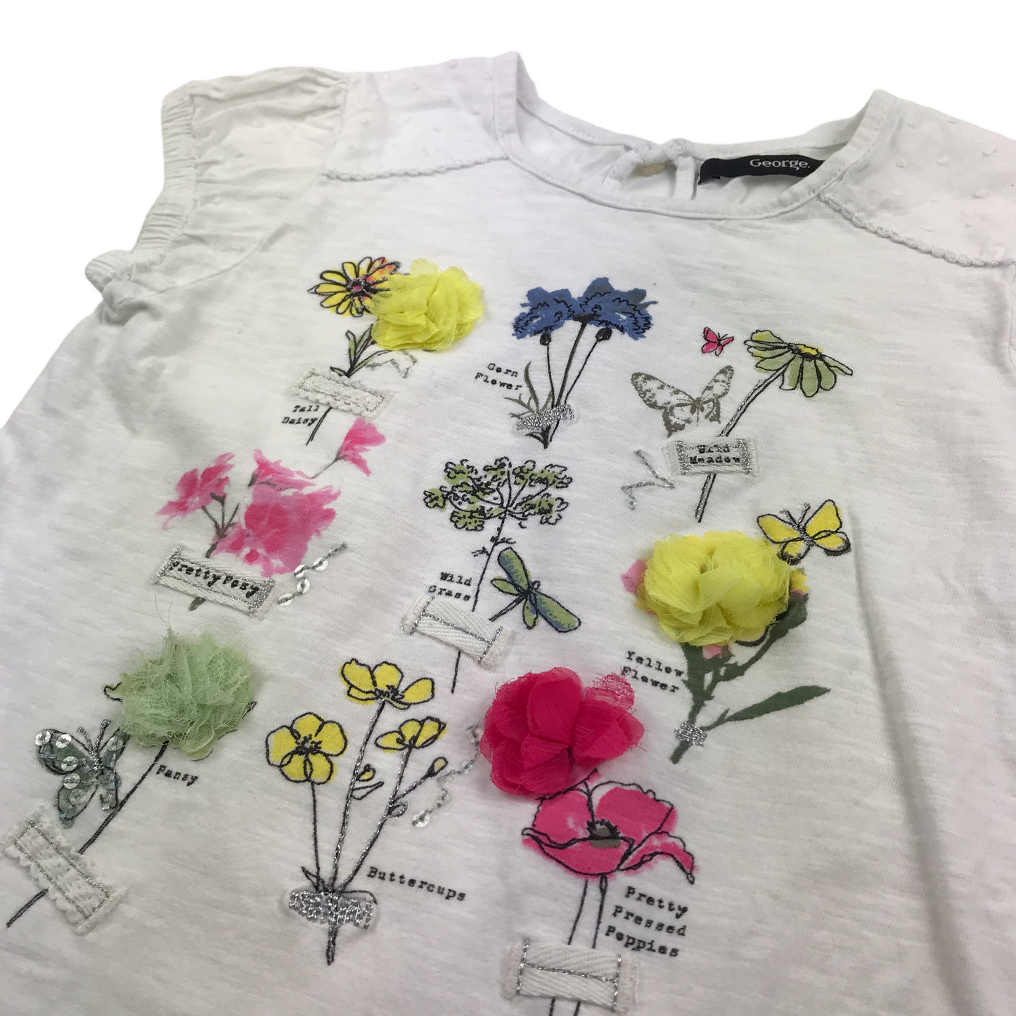 George White Floral T-shirt Age 6