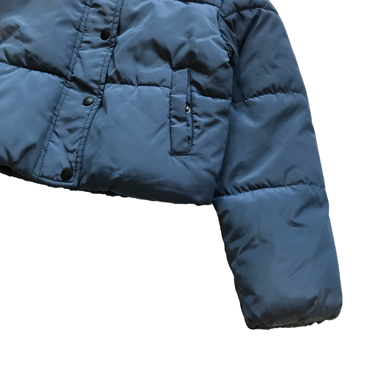 New Look Blue Cropped Puffer Jacket Age 9