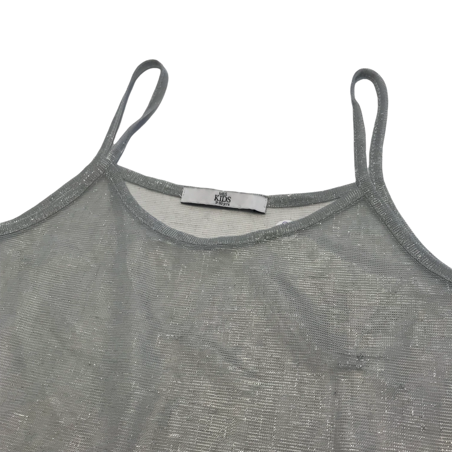 M&S Silver Mesh Crop Top Age 9