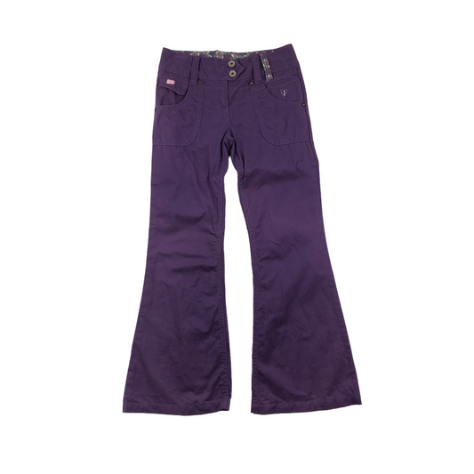 Next Purple Flared Leg Trousers Age 9