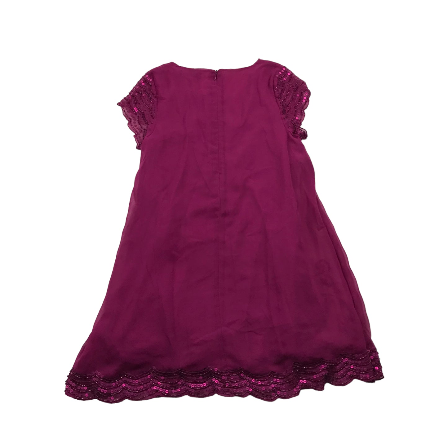 Ted Baker Fuchsia Pink Chiffon Style Dress Age 12