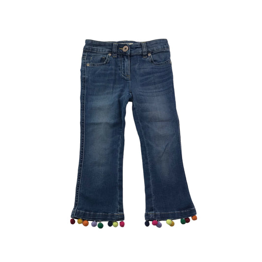 Next Blue Capri Jeans with Pom Poms Age 6