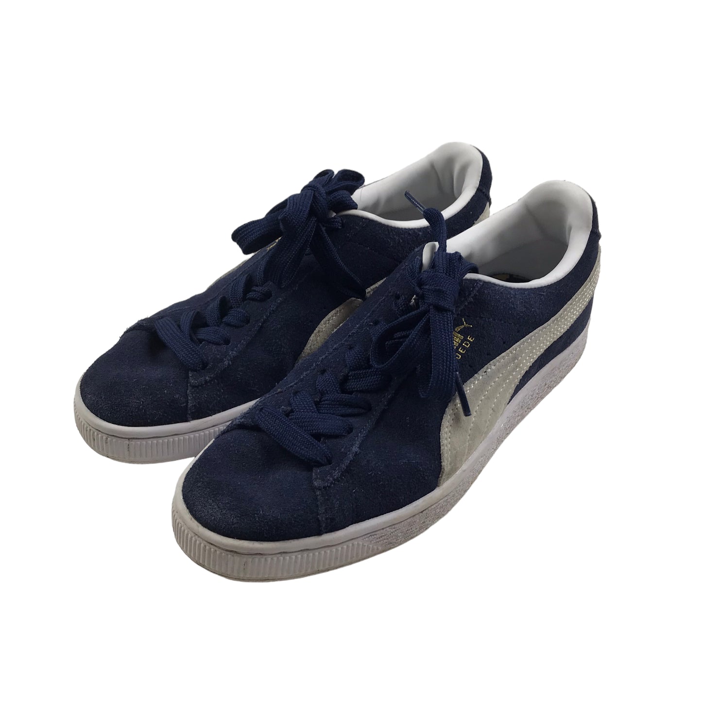 Puma Suede Navy Blue Trainers Shoe Size 5