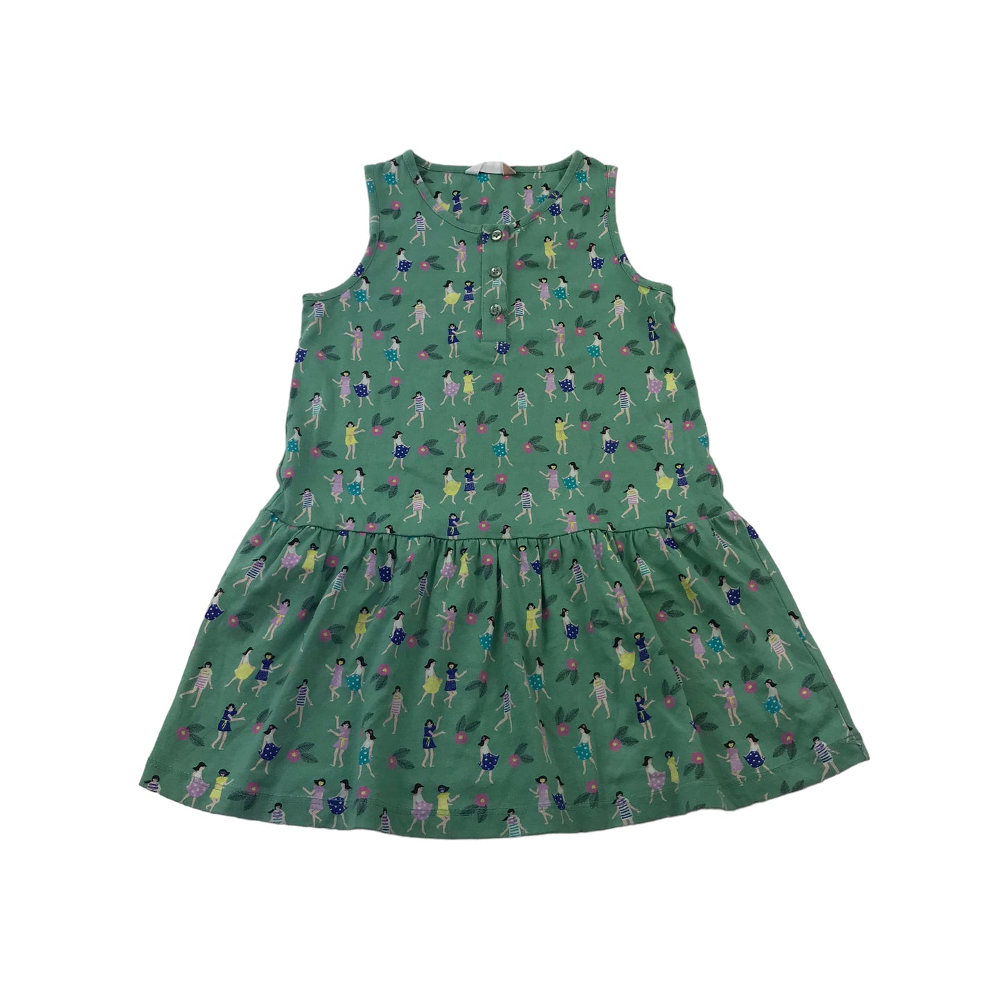 John Lewis Green Girls Print Peplum Dress Age 5