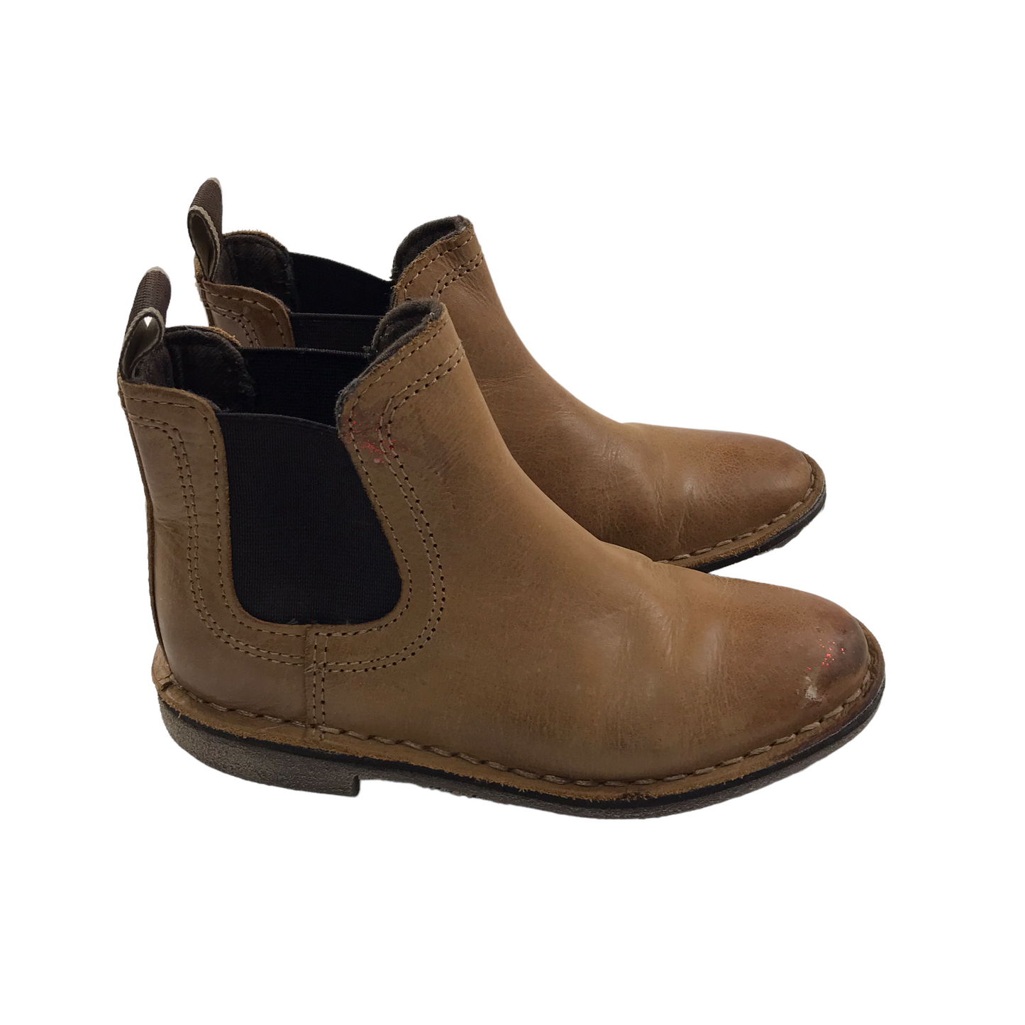 Next Tanned Brown Chelsea Boots Shoe Size 9 junior