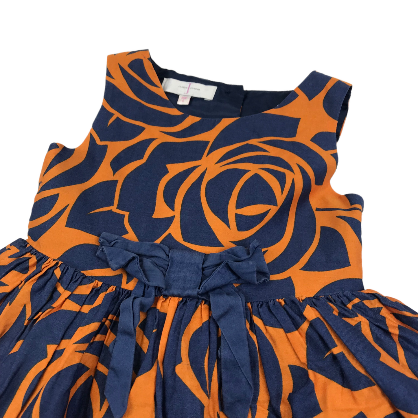 Jasper Conran Navy and Orange Dress Age 4