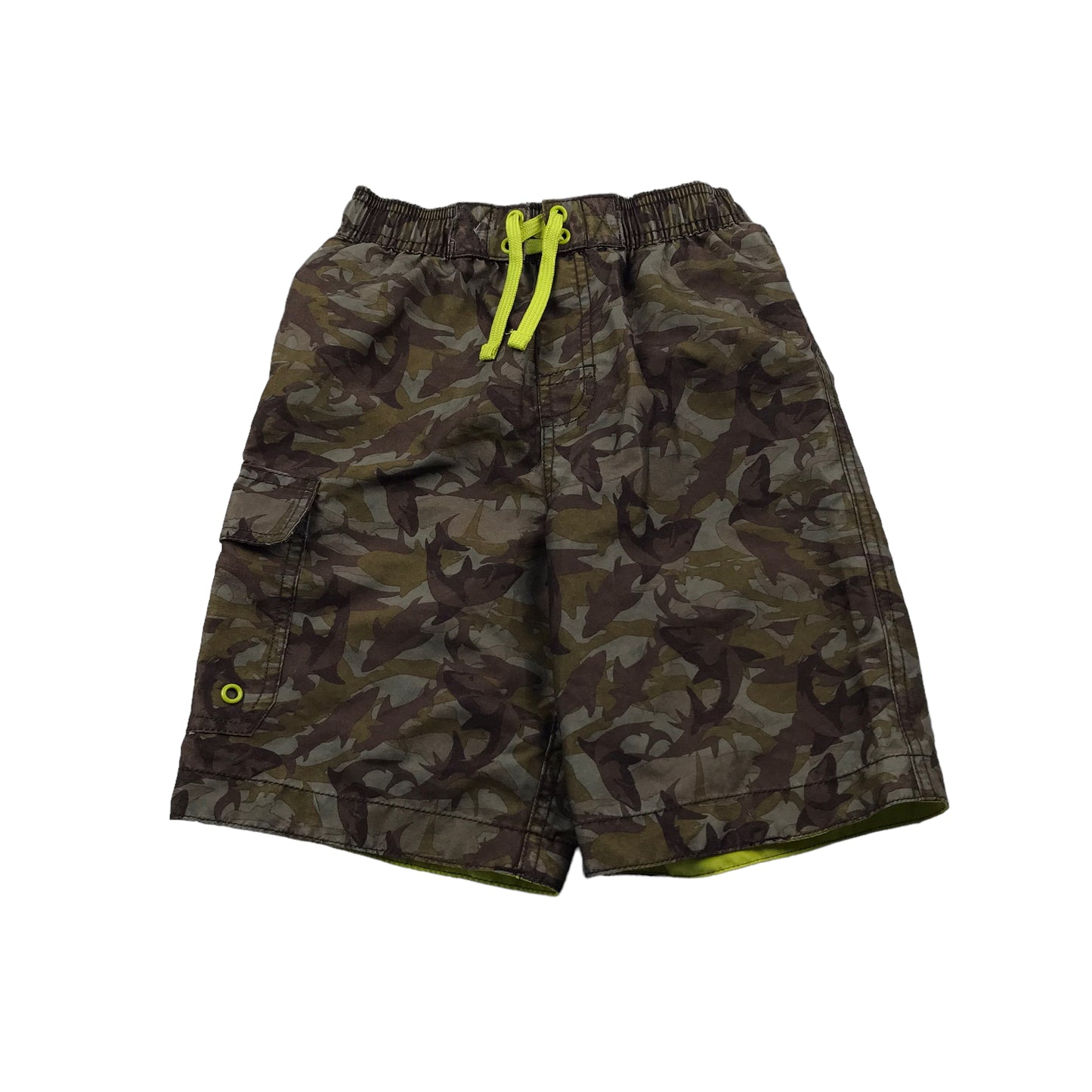 F&F Dark Green Camo Swim Trunks Age 5