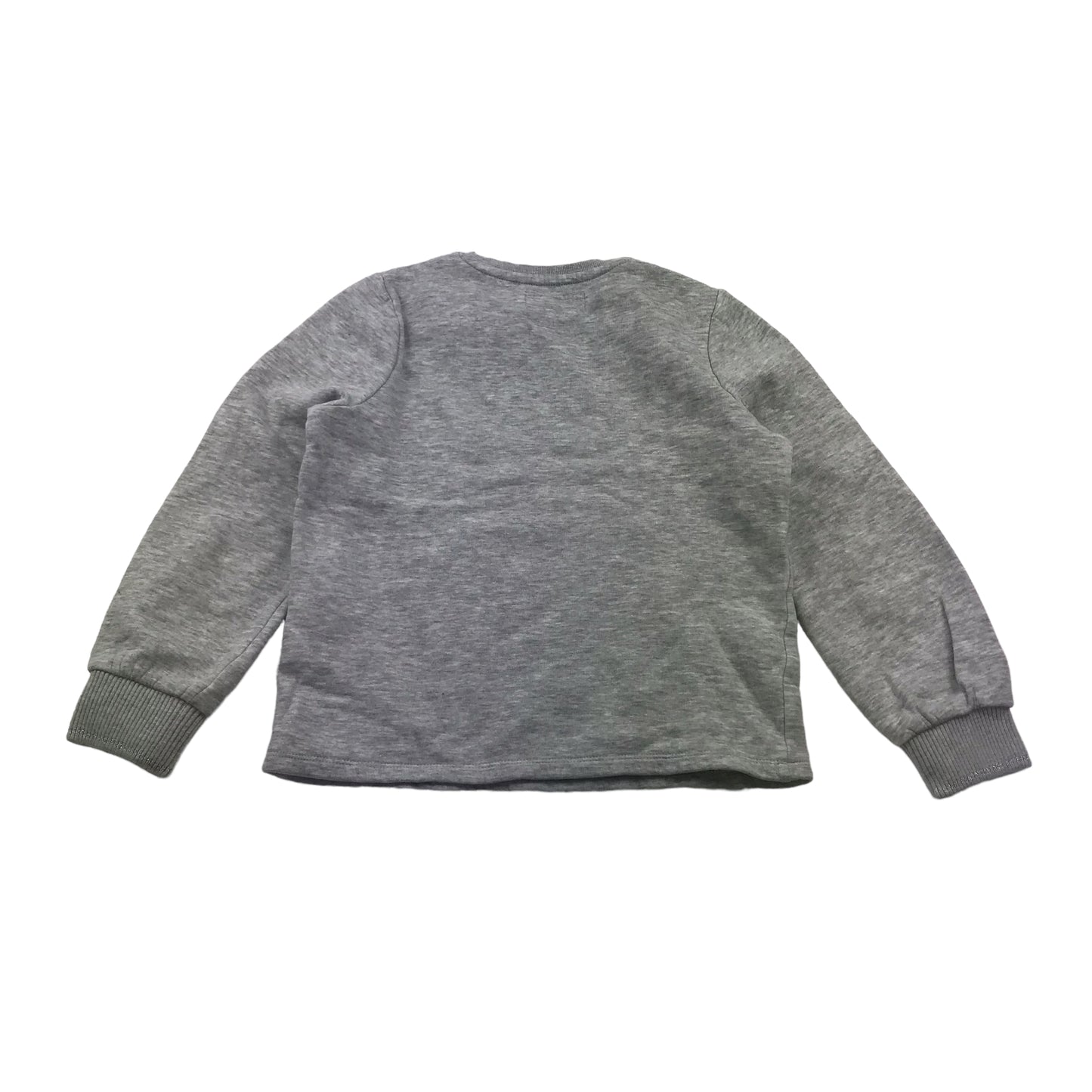 M&S Grey Sequin Fierce Cheetah Sweater Age 9