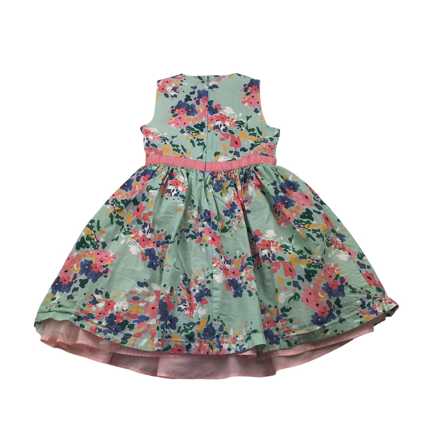 John Lewis Blue Floral Cotton Dress Age 7