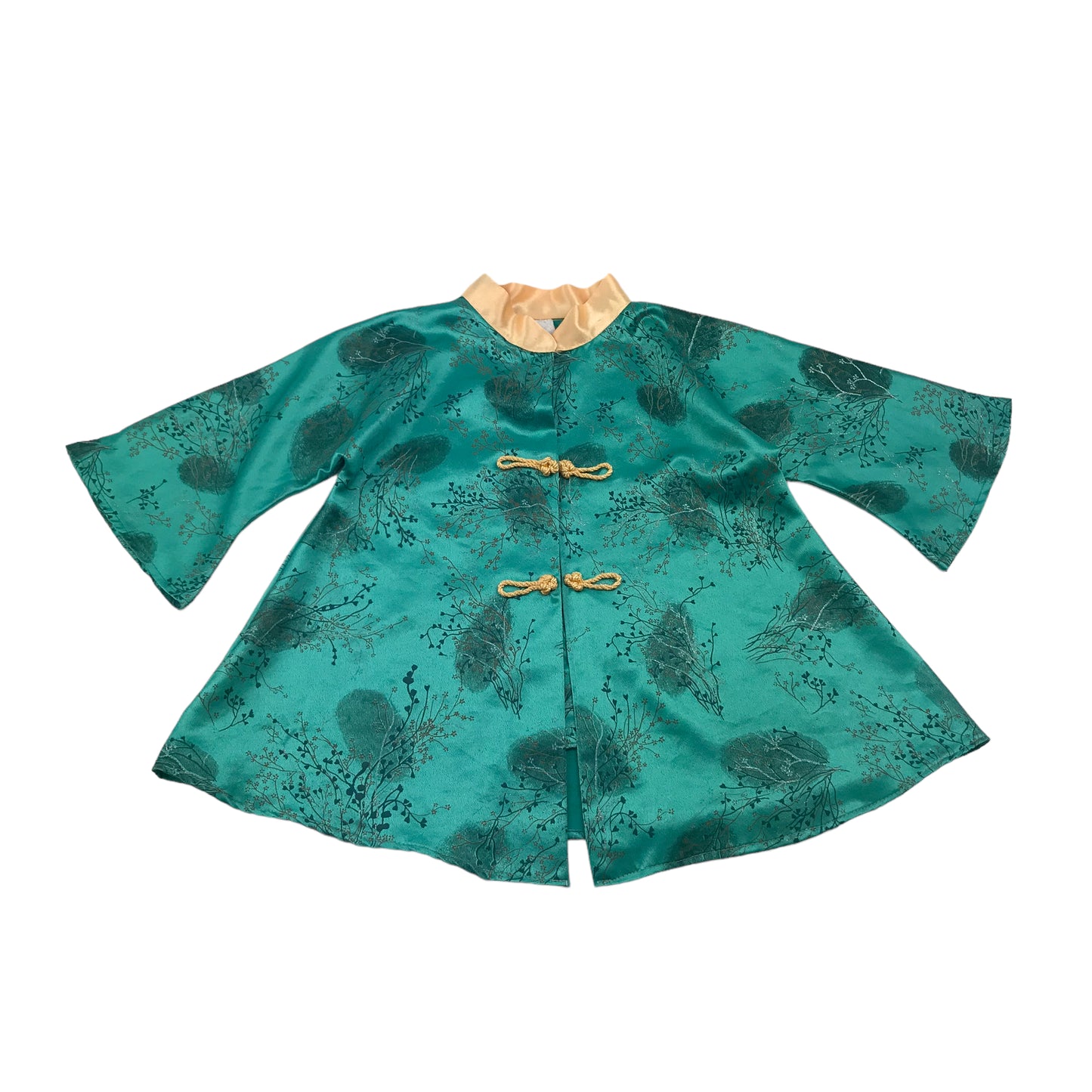 Turquoise and Golden Silk-like Blouse Age 6