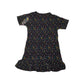 M&S Black Print Graphic Dress Age 9