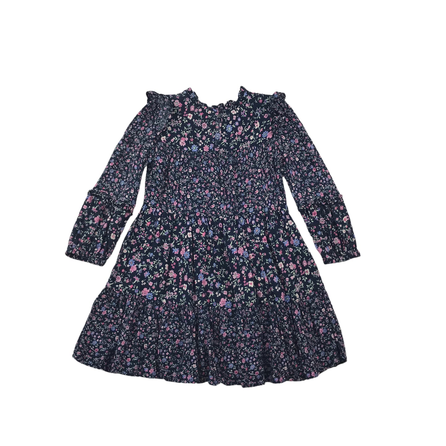 Matalan Navy Floral Printed Dress Age 6