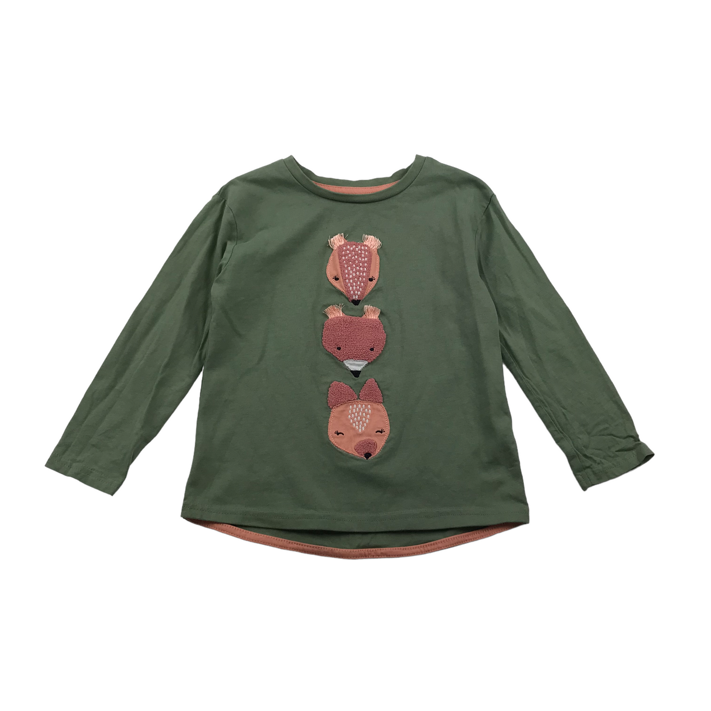 Nutmeg Ashy Green Animals T-shirt Age 5