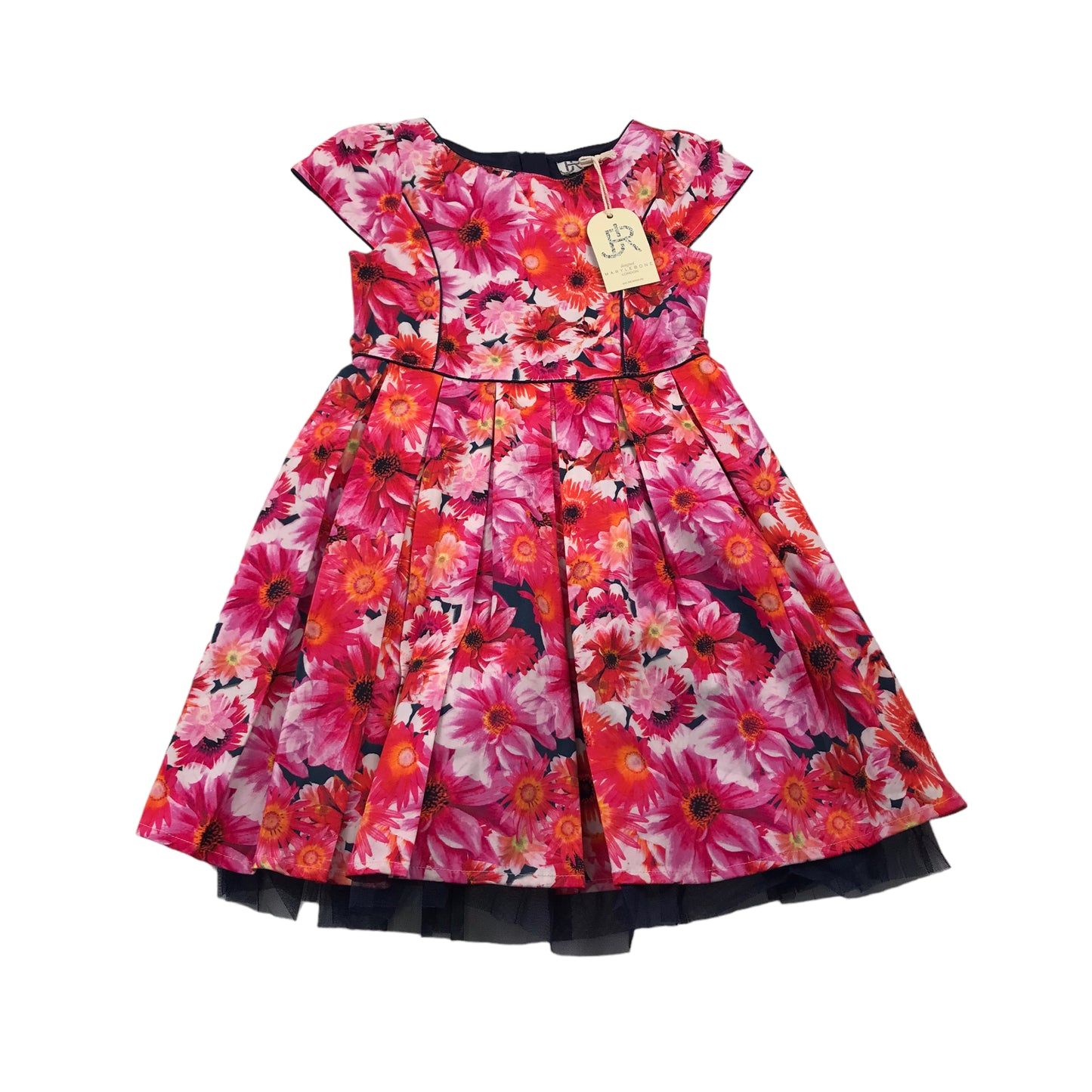 BHS Marylebone Red Floral Cotton Mix Dress Age 6