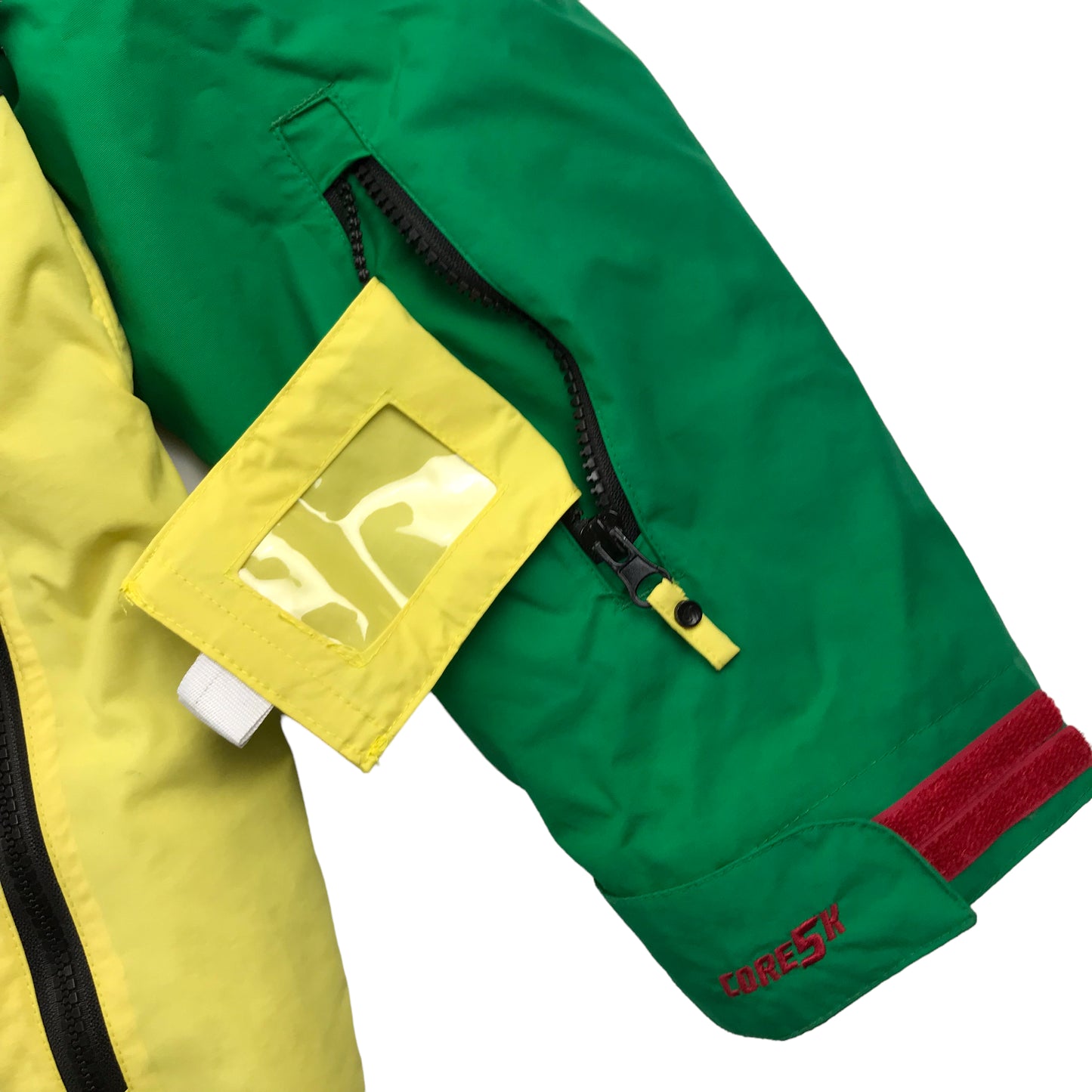 Surfanic Yellow Red and Green Hard Shell Skiing Jacket Adult Size S