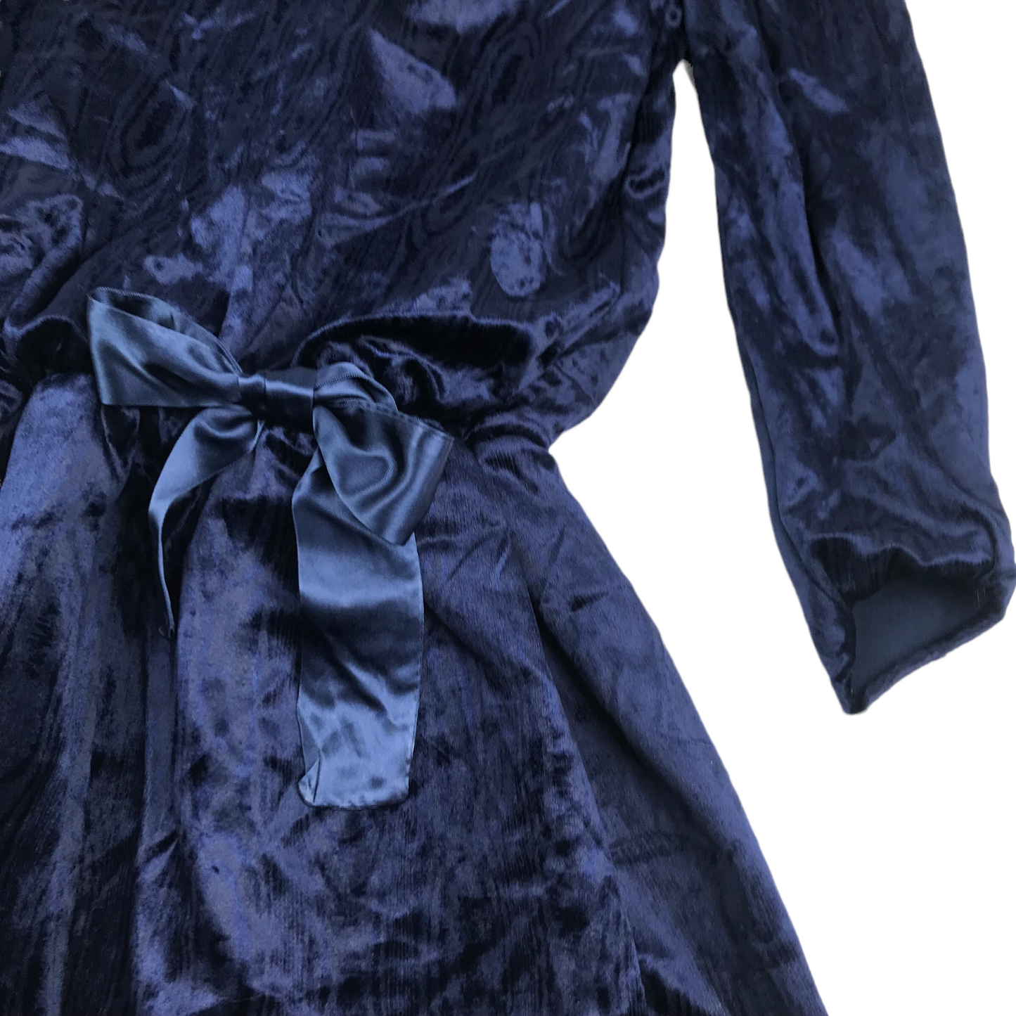 Deep Blue Velvet Dress Age 9