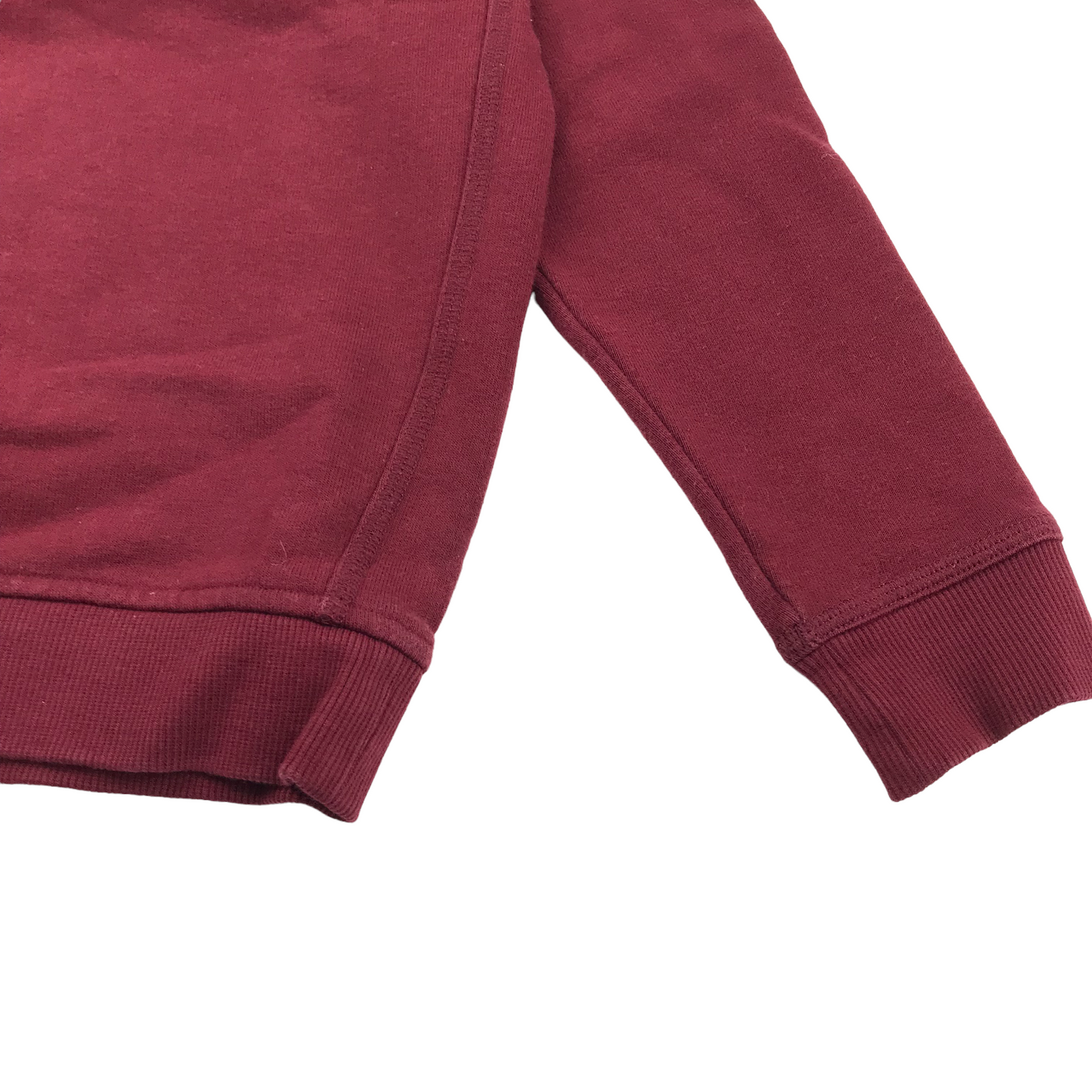 M&S Burgundy V-neck Sweatshirt Age 7