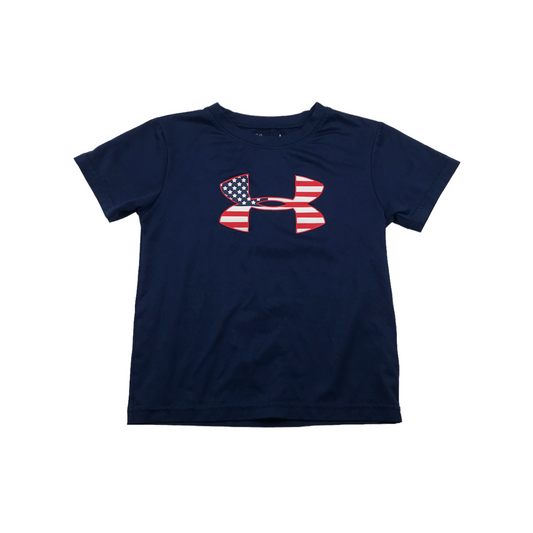 Under Armour Navy Blue Logo Sport T-shirt Age 5