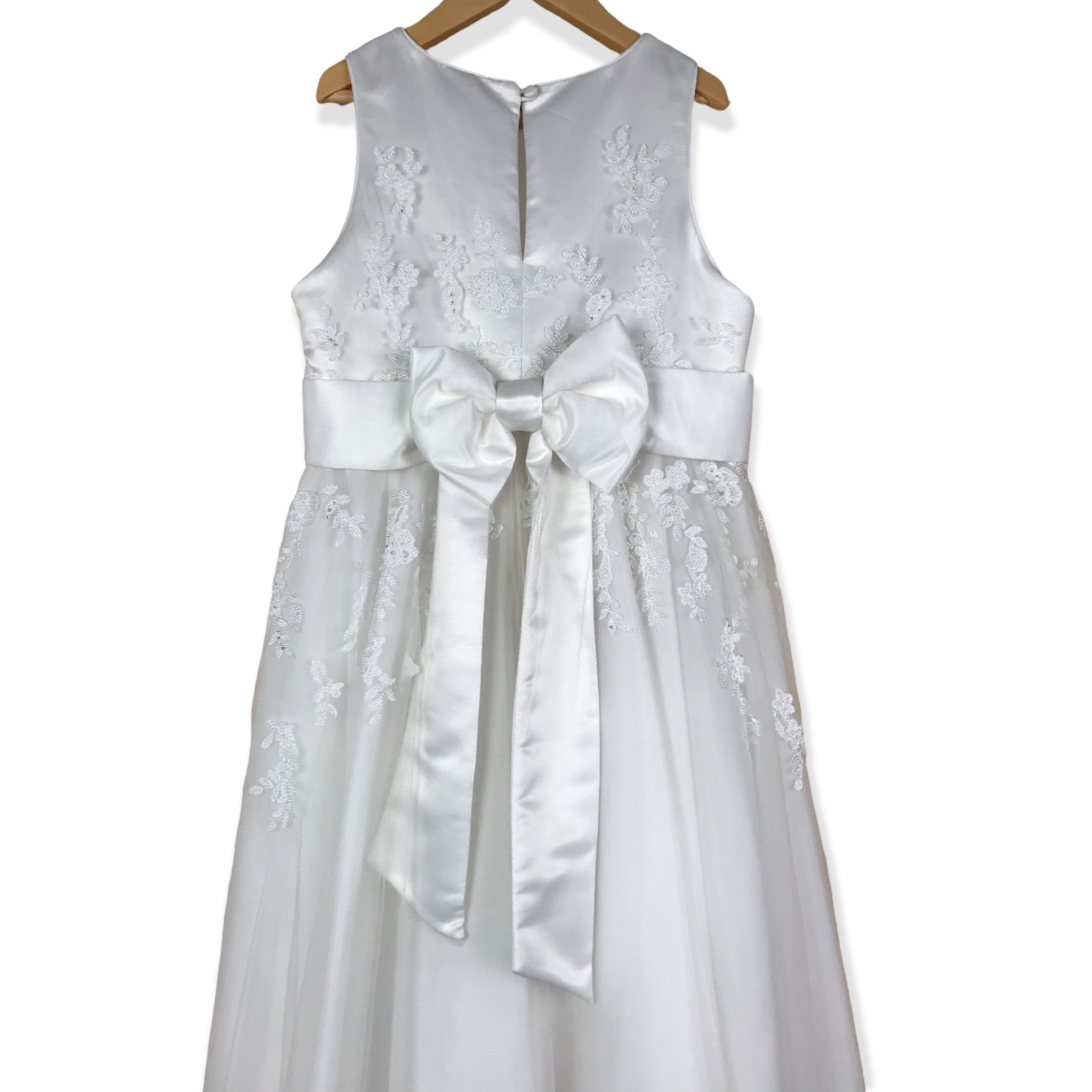 RJR. John Rocha White Embroidery Detailed Tulle Formal Dress Age 9