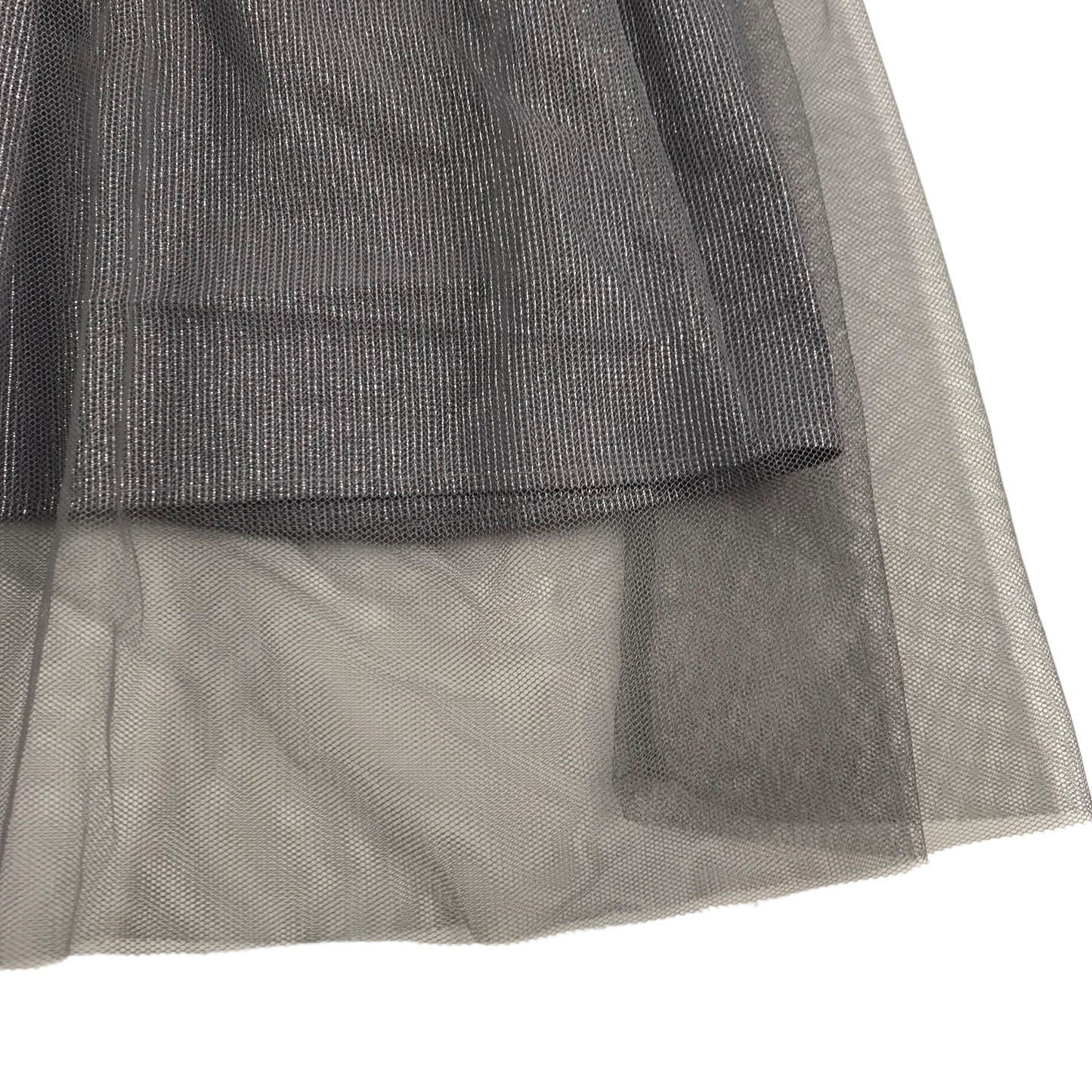 Nutmeg Grey Mesh Skirt Dress with Flower Detail Age 8