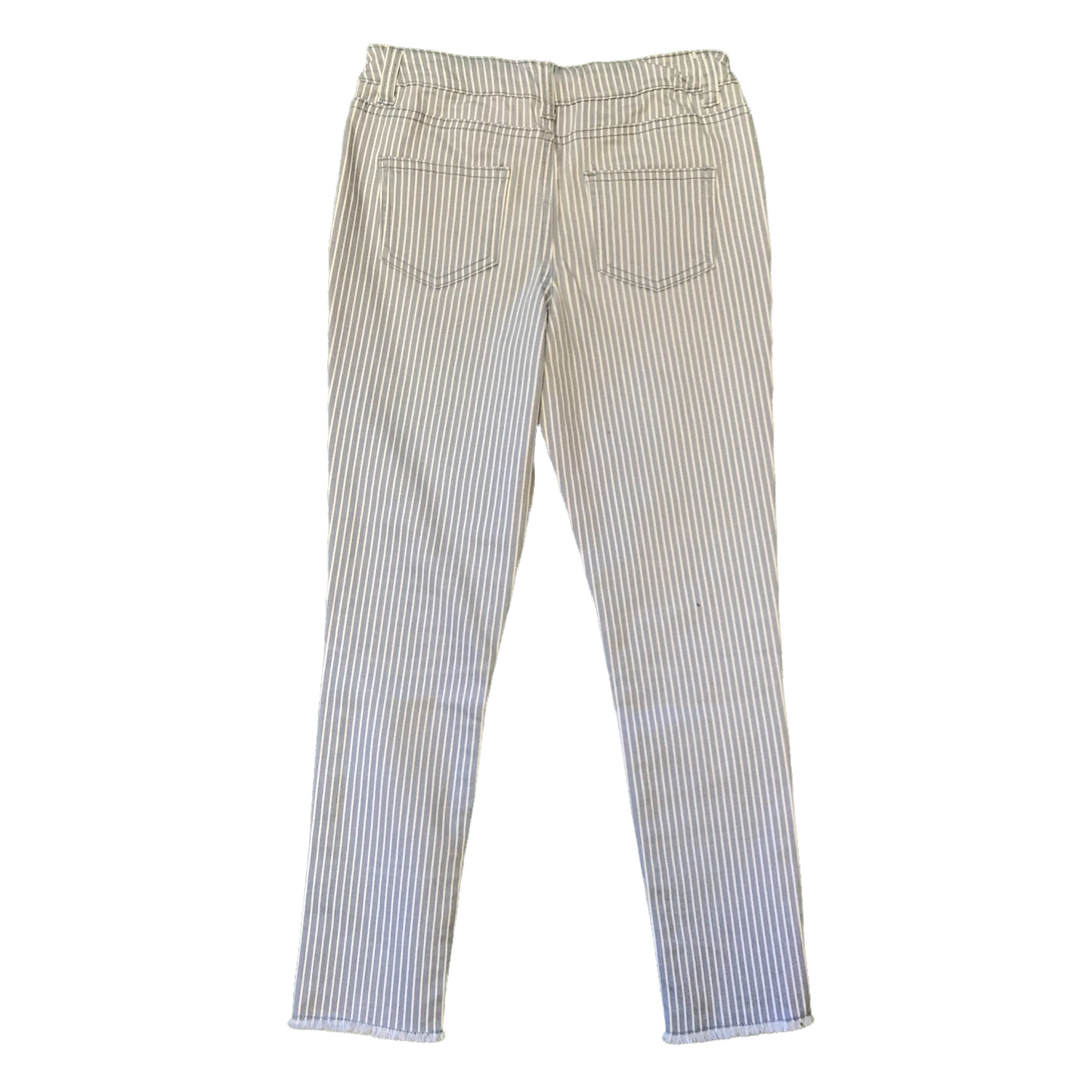 Primark Light Blue and White Stripy Stretchy Jeans Age 8