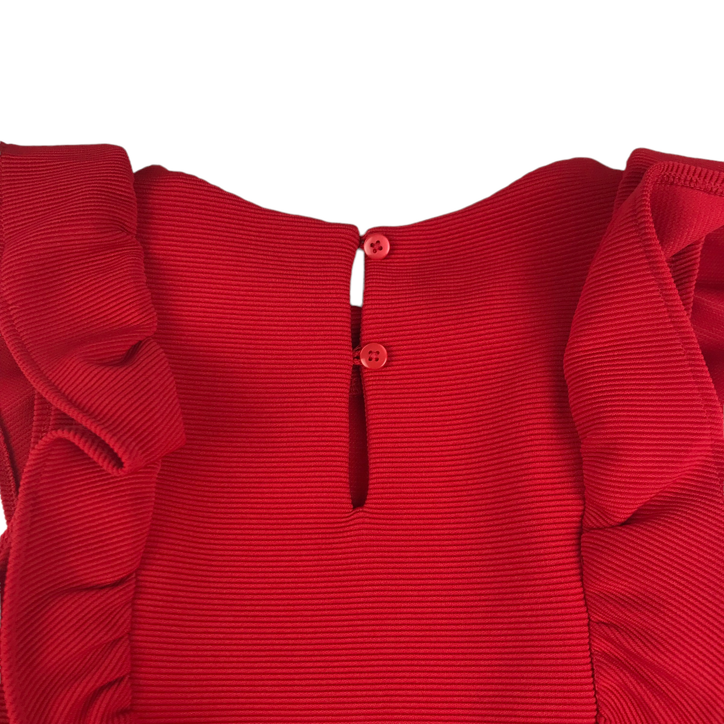 Next Red A-line Frilled Shoulder Dress Age 6