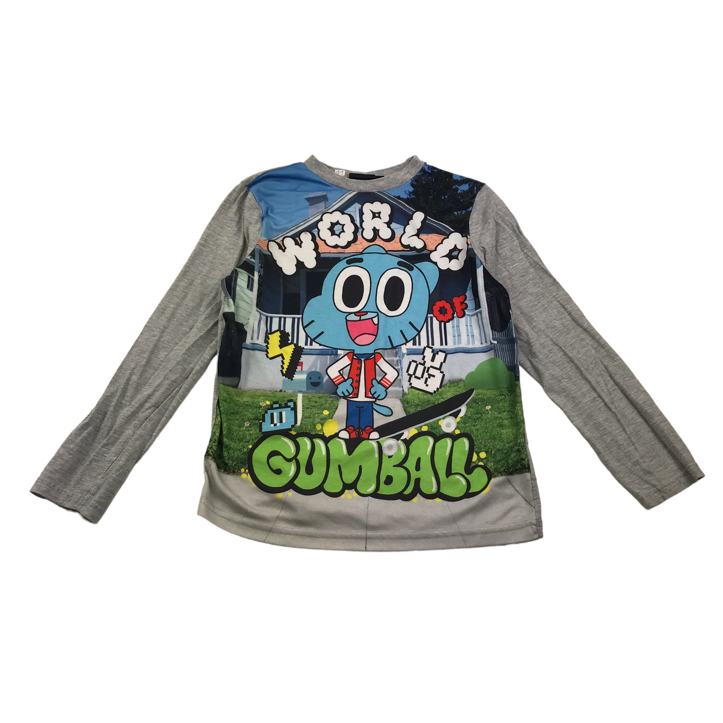 Primark Grey Gumball Long Sleeve T-shirt Age 11