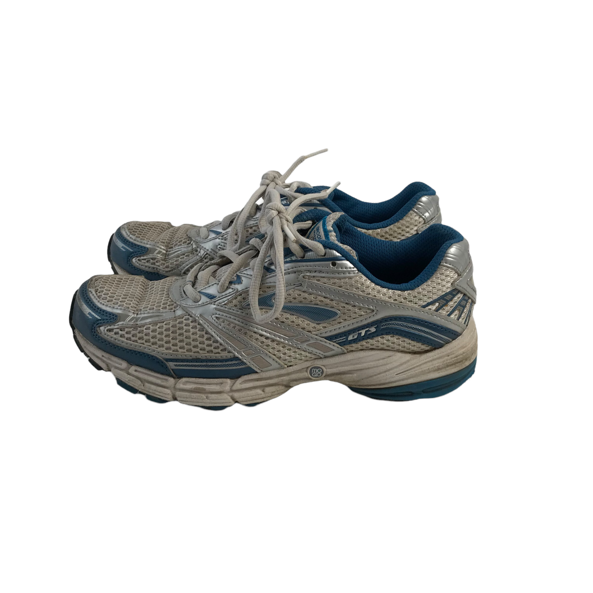 Brooks Adrenaline GTS Silver and Blue Running Trainers Size UK 6.5