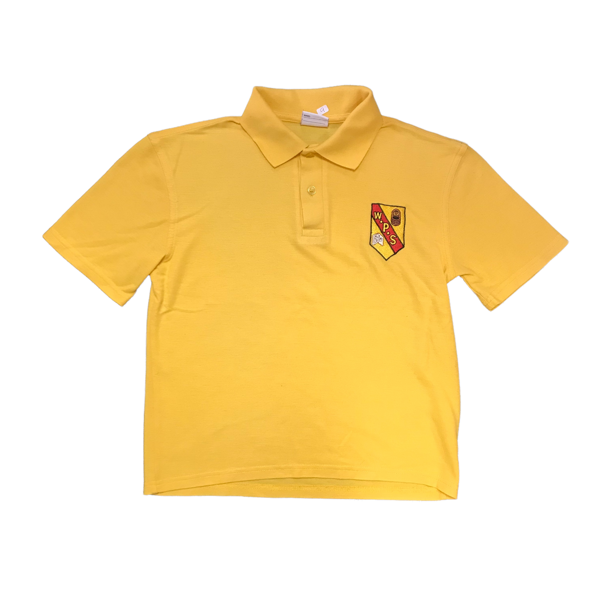 Yellow school polo shirts sales