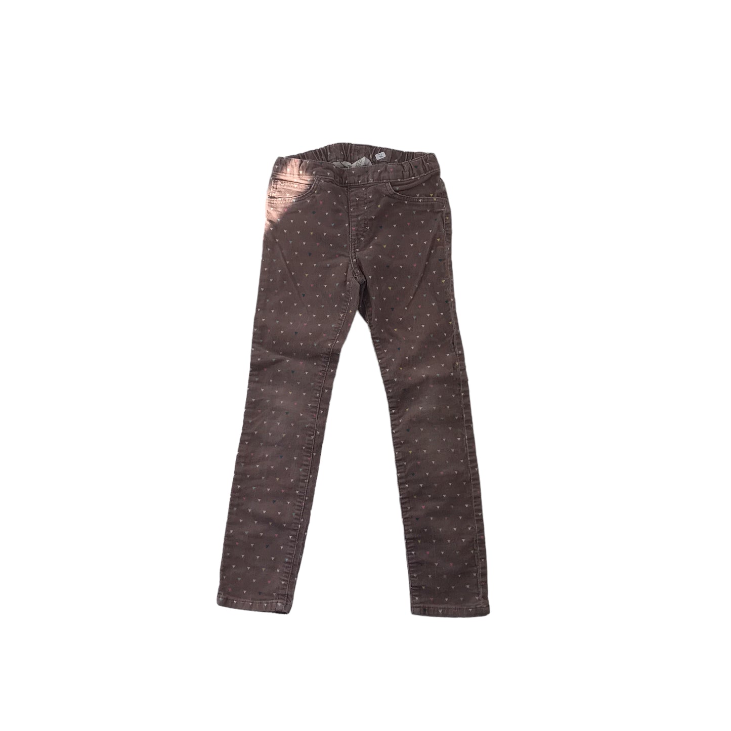 H&M Taupe Corduroy Triangle Print Jeggings Age 7