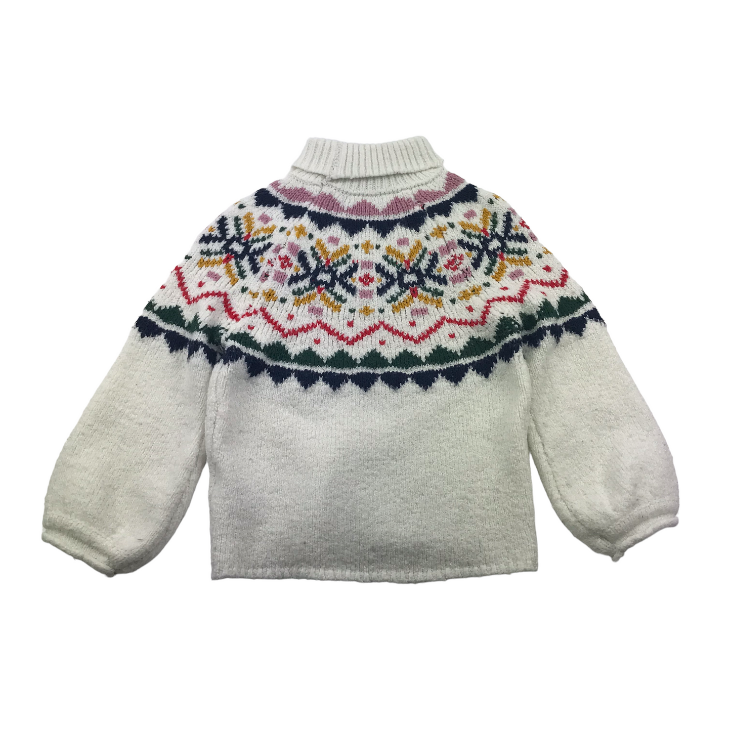 M&S White Pattern Jumper Age 6