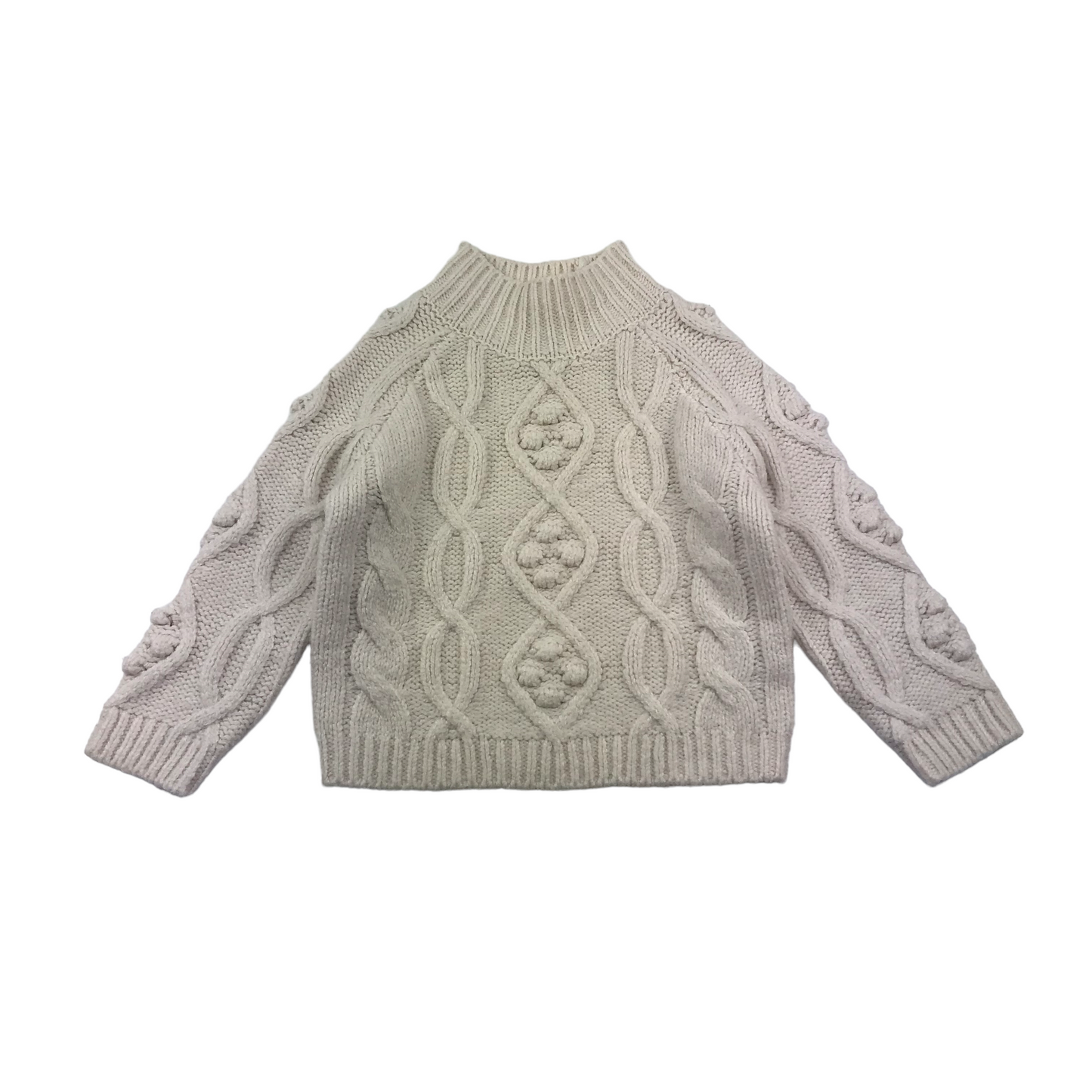 Primark White High Collar Knitted Jumper Age 4