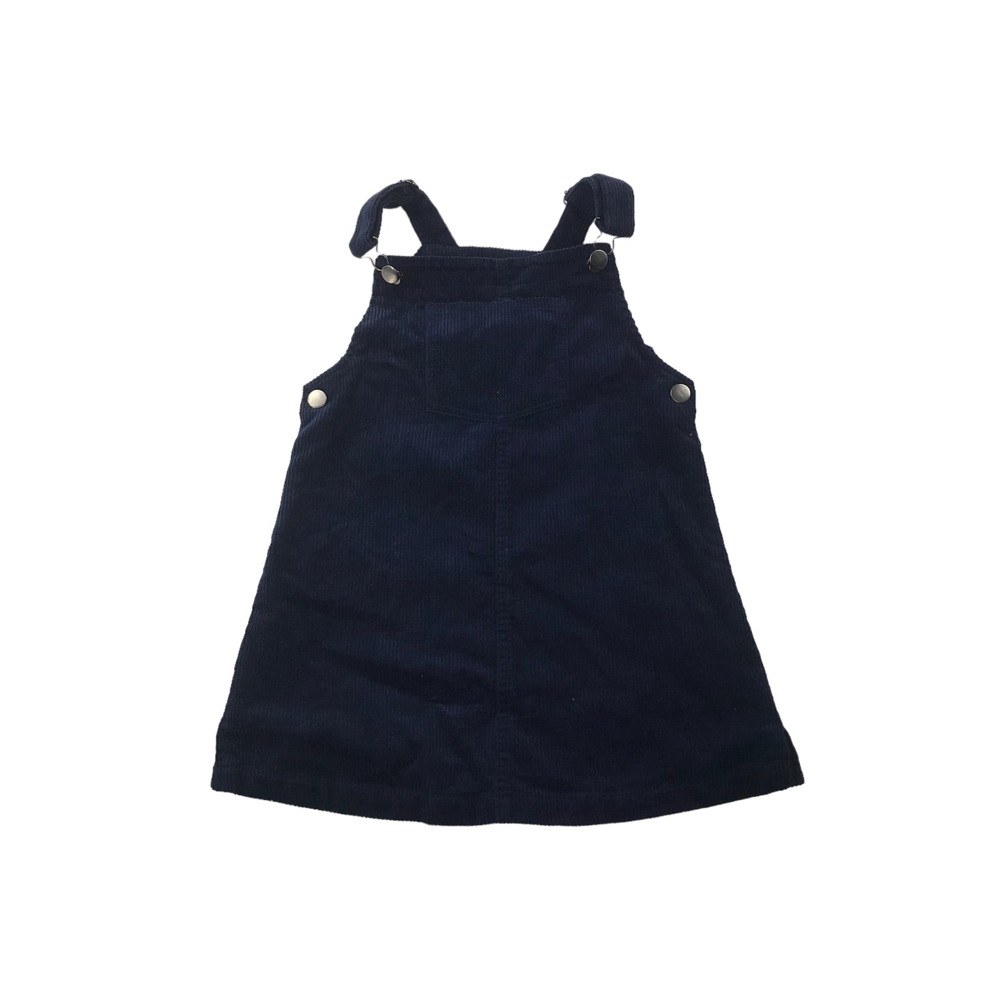 Nutmeg Navy Blue Corduroy Dungaree Dress Age 8