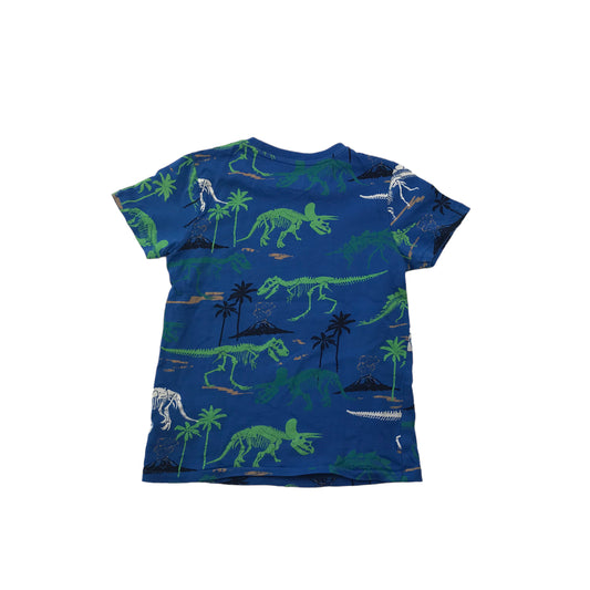 M&S Blue Dinosaurs T-Shirt Age 5