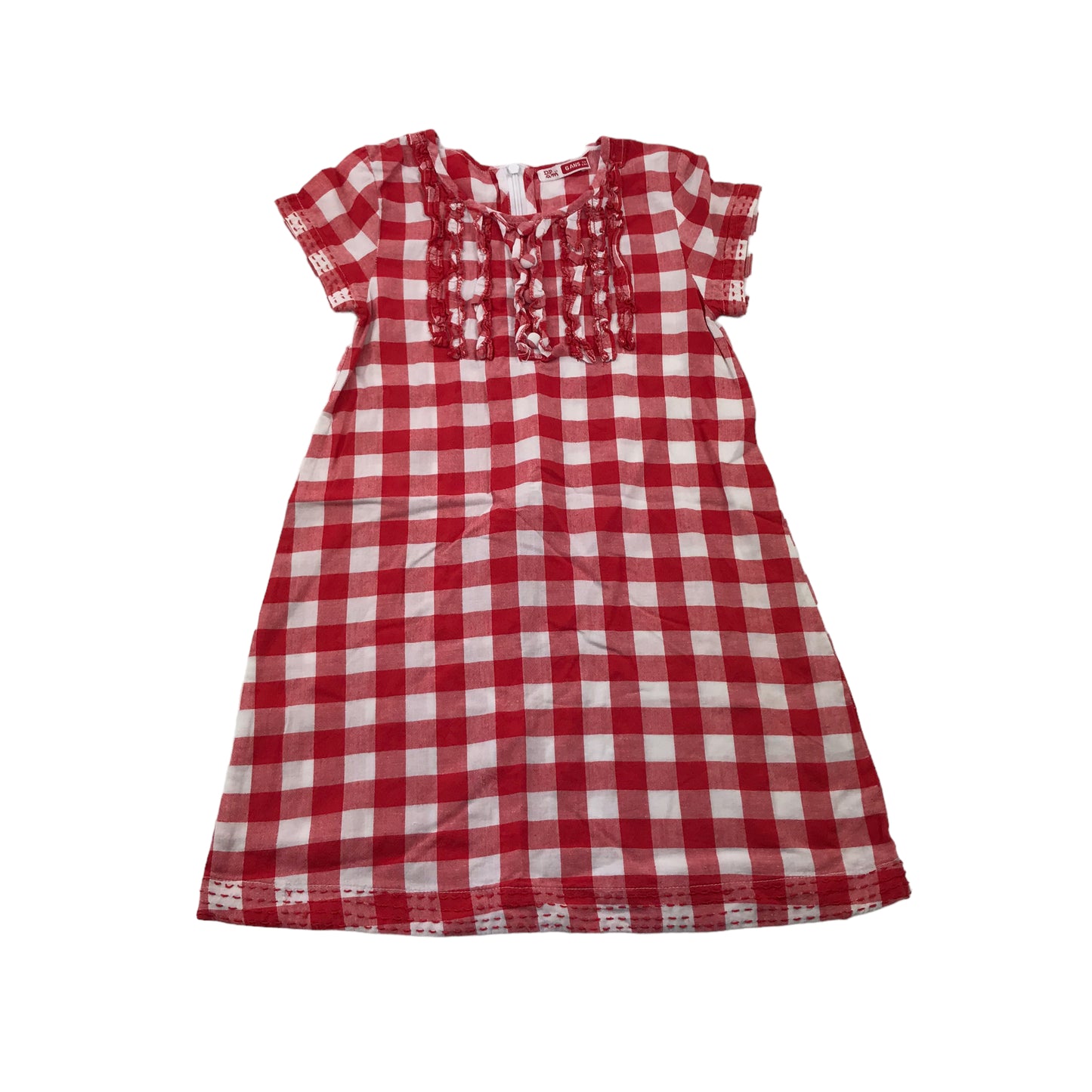 Du Pareil Au Même Red Checked Cotton Dress Age 6