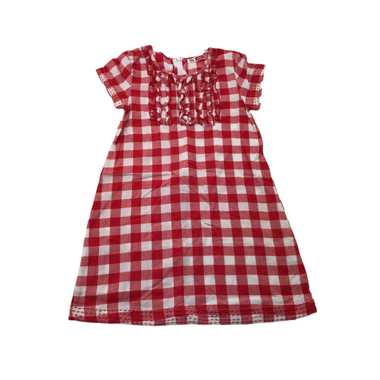 Du Pareil Au Même Red Checked Cotton Dress Age 6